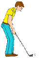 un joueur de golf