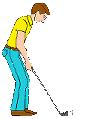 un joueur de golf